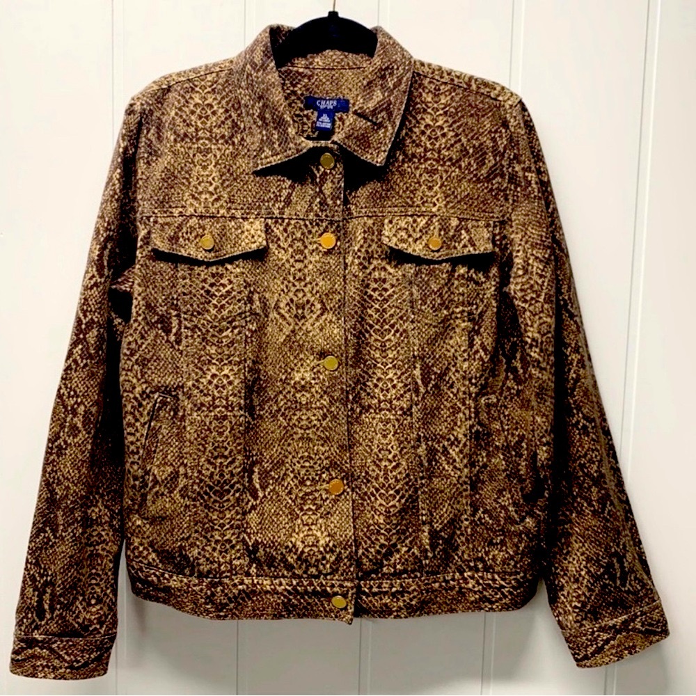 Brown Snake Print Jacket price dropped
